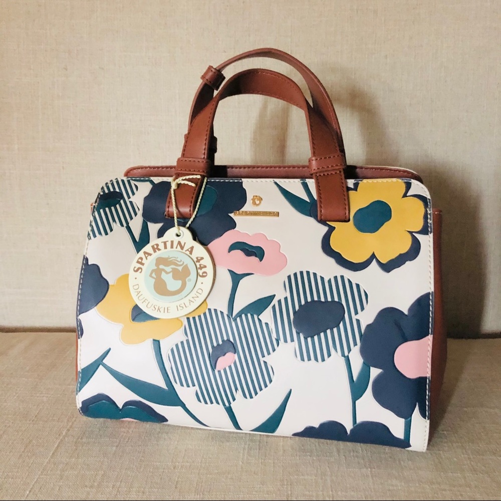 NWT Spartina 449 Tidalholm Floral Lenny Satchel